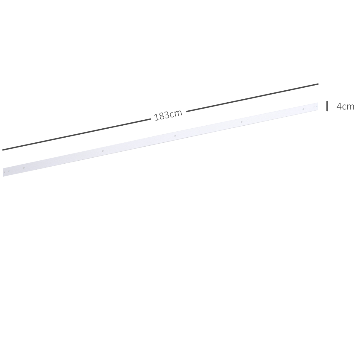 HOMCOM 6ft Modern Carbon Steel Sliding Barn Door Track Kit – Space-Saving Door Hardware, White