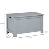 HOMCOM Large Toy Chest Storage Box with Lid & Safety Hinges – Playroom, Bedroom & Nursery Storage