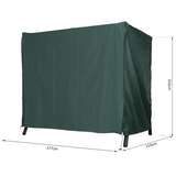 Outsunny 600D Oxford Waterproof Swing Chair Cover with Drawstring & Zip – Garden Weather Protection, Green