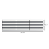 Outsunny Camping Windbreak – 540 x 150cm Portable Privacy Screen with Steel Poles, Grey and White