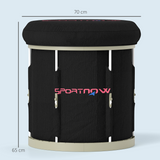 SPORTNOW 210L Portable Ice Bath Tub with Aluminium Poles & Dual Covers – Outdoor Cold Water Therapy, Black