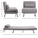 HOMCOM chair bed 5-position backrest recline