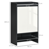 Modern Gloss & Matte Hallway Shoe Cupboard with Adjustable Shelves – Slim Enclosed Shoe Storage