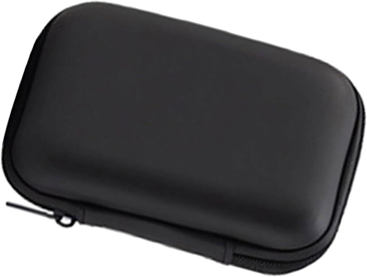 Hard Shell EVA Storage Case for R36S/R35S Retro Game Console – Zipped Organiser for Cables & Earphones, Black