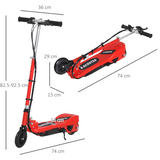 HOMCOM Folding Kids Electric Scooter with Adjustable Handle, 12km/h & Front Brake – Ride-On for Ages 7–14