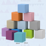 HOMCOM 12 Piece Soft Play Blocks for Toddlers – High-Density Foam Climbing and Crawling Toys, Multi-colour