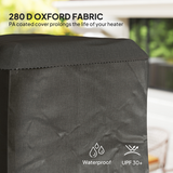 Outsunny Heavy Duty Pyramid Gas Patio Heater Cover with Zip, UPF 30+ Oxford Fabric – Weatherproof, Black