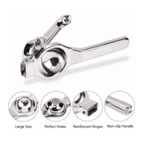 2 Pack Stainless Steel Manual Lemon & Orange Squeezer – Rust-Proof Hand Citrus Juicer with Pulp Filter Basket