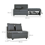 Close-up of the castor wheels on the HOMCOM sofa bed chair