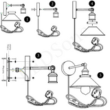 LEDSone Vintage Plug-In Wall Light with 180cm Cord, E27 Holder & Free Bulb – Industrial Sconce, Black