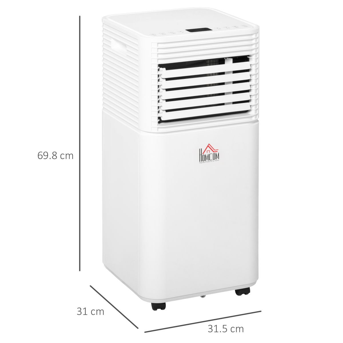 HOMCOM 9000 BTU Portable Air Conditioner with 4 Modes, LED Display & 24-Hour Timer – Home Office Cooling
