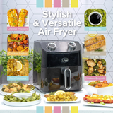 Quest 4.5L Manual Dial Air Fryer, 1350W with Auto Shut-Off & Cool Touch Handle – Low-Oil Cooking