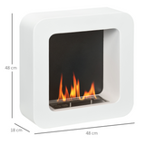 HOMCOM Wall Mounted Bioethanol Fireplace with 1L Tank – 2.5 Hour Burn Time, No Chimney Needed