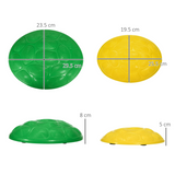 ZONEKIZ 6-Piece Balance River Stones Set with Non-Slip Mats – Kids Stepping Stones for Ages 3–8, Multicoloured