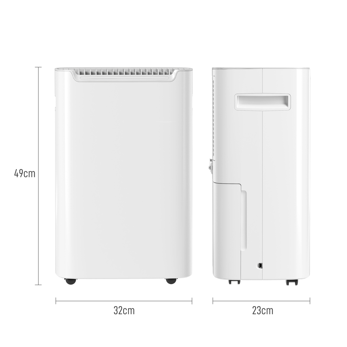 HOMCOM 20L/Day Dehumidifier with 24H Timer – Reduce Damp & Condensation in Larger Rooms, White