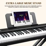GPP-101 88-Key Semi-Weighted Digital Piano with Bluetooth, MIDI, Headphones & Sustain Pedal – Black