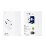 Wyeflux Universal Travel Adaptor 25W with USB-C and USB-A Ports – Worldwide Fast Charging, White