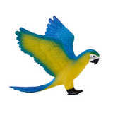 Mojo Blue Macaw Parrot Figurine, Hand-Painted Realistic Bird Toy