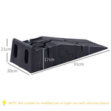Durhand Heavy Duty 2.5 Ton Plastic Car Ramps – Anti-Skid Interlocking Lifting Ramps for Garage Use