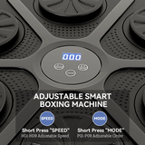 SPORTNOW Smart Bluetooth Boxing Machine, Wall Mounted with 9 Speeds & Modes – Music Boxing Trainer, Black
