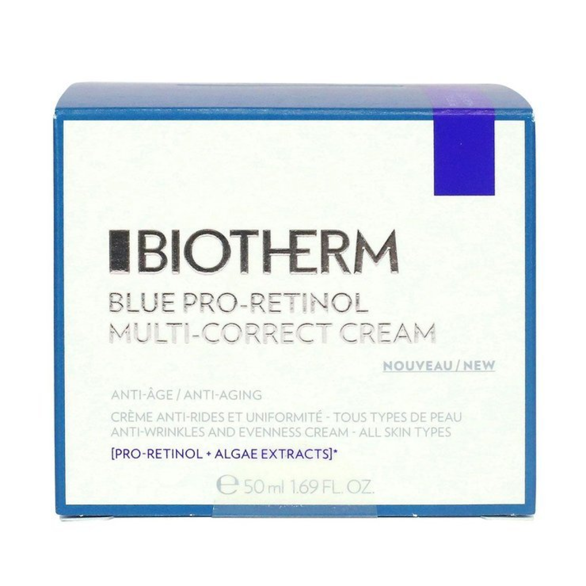 Biotherm Blue Thera Retinol Cream 50ml – Anti-Ageing Moisturiser with Life Plankton for Firmer, Smoother Skin