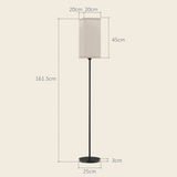 HOMCOM Linen Shade Standing Floor Lamp – Black