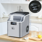 HOMCOM Countertop Ice Maker, 20kg in 24 Hours with 24 Cubes per Cycle – No Plumbing Required