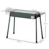 Outsunny Portable Charcoal Barbecue Grill with Two Storage Baskets, Hooks & Removable Legs – Garden BBQ