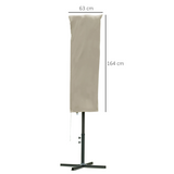 Outsunny Cantilever Parasol Cover with Zip & Drawstring – Weatherproof Oxford Garden Umbrella Protector
