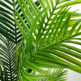 Leaf 180cm Artificial Palm Tree with Gold Metal Planter – Extra Large Faux Plant for Home or Office