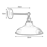 LEDSone Green Metal Shade Adjustable Swing Arm Wall Light – Industrial Loft Style Wall Sconce, Bulb Included