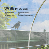 Outsunny 6x10m Clear Polytunnel Greenhouse Cover, Heavy-Duty 150um (6mil) UV5% Waterproof Plastic