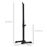 HOMCOM Adjustable Barbell Squat Stand with 12 Height Levels & Non-Slip Feet – Home Gym Weight Rack, 150kg Capacity