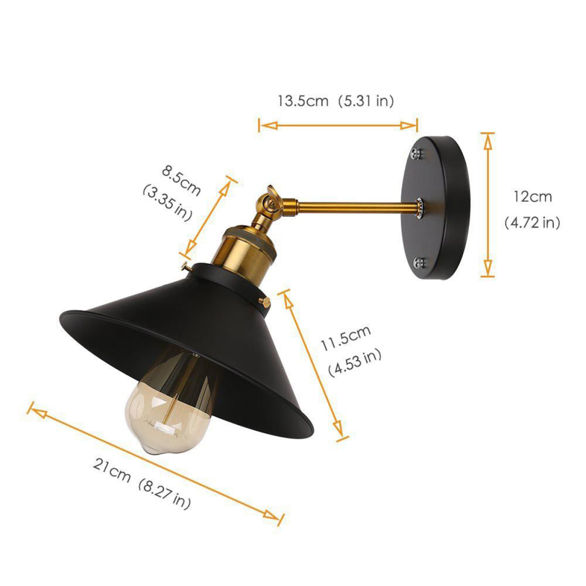 Black Wall Mounted Sconce Light