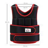 HOMCOM 20kg Adjustable Weighted Vest with Double Belt & Soft Padding – One Size Running & Gym Training Vest