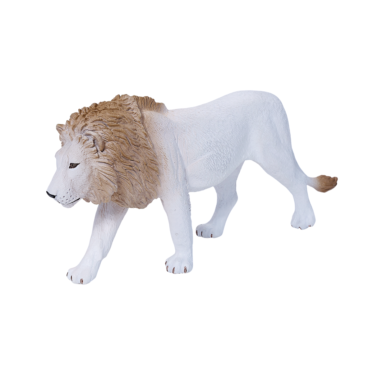 Mojo White Male Lion Figure – Hand-Painted Realistic Big Cat Model