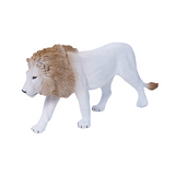 Mojo White Male Lion Figure – Hand-Painted Realistic Big Cat Model