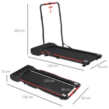 HOMCOM Folding Walking Machine with LED Display & Remote Control, 1–6km/h – Home Jogging Treadmill