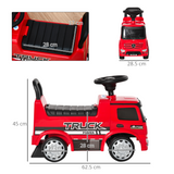 HOMCOM 3-in-1 Kids Ride-On Mercedes Truck with Under-Seat Storage – Push Along Walker for 12-36 Months, Red
