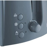 Russell Hobbs Textures 2-Slice Toaster 850W with Wide Slots and Variable Browning – Grey, 21644