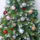 Shatterproof Christmas Baubles 60mm – 12 Pack of Glossy & Matte Tree Decorations with Pre-Tied Strings