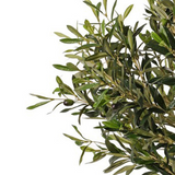 Leaf 90cm Deluxe Artificial Olive Tree in Black Pot with Wired Stems – Realistic Indoor Tree for Home & Office