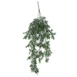 Pack of 6 x Hanging UV and Fire Resistant Artificial Small Leaf Plant 78cm