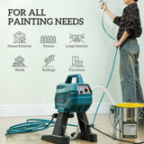 HOMCOM 200 Bar Airless Paint Sprayer with Long Hose – Wall Spray Gun for DIY Painting