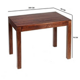 Toko Dark Mango Wood Large Dining Table, 6ft (180cm) – Solid Wood Family Dining Table