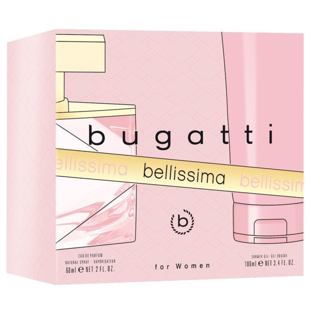 Bugatti Bellissima for Women Gift Set – 60ml Eau de Parfum Spray and 100ml Shower Gel