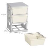 HOMCOM Kids Storage Unit with 3 Drawers – Vertical Dresser Tower for Bedroom and Playroom