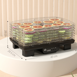 HOMCOM 6 Tray Food Dehydrator with Adjustable Temperature & Timer – Food Dryer for Fruit, Meat & Vegetables, Black