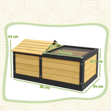 PawHut Wooden Tortoise House with Hide Shelter Den, Run & Openable Roof – Small Reptile Habitat, Yellow