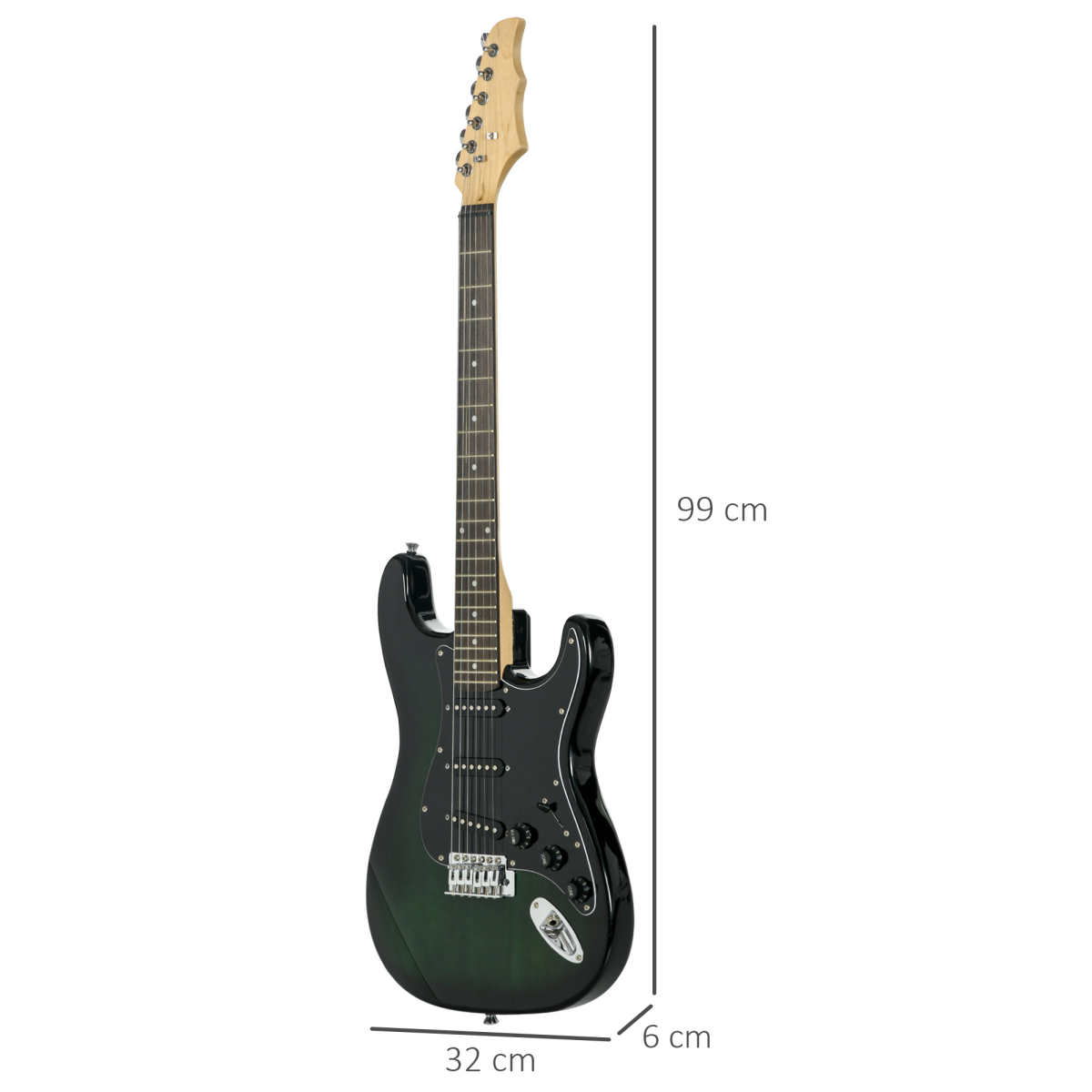 SPORTNOW 6-String Electric Guitar Set with 15W Amplifier, Digital Tuner, Picks & Carry Bag – Complete Guitar Kit